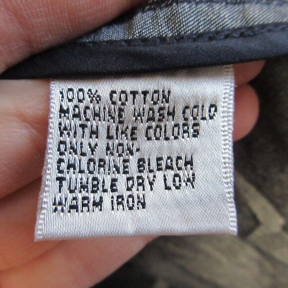 Talbots Denim Trench Coat Women 18 Blue Double Breasted Cotton Chambray y2k 668 - Picture 4 of 9